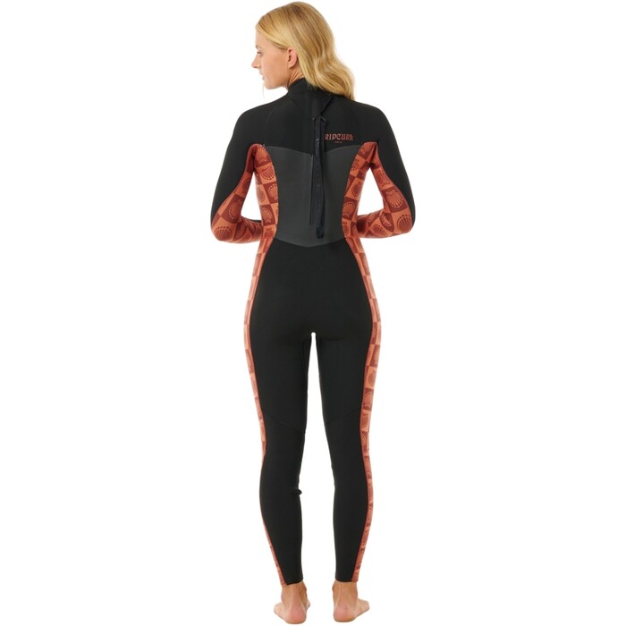 2024 Rip Curl Womens Dawn Patrol 5/3mm Back Zip Wetsuit 15QWFS - Rust